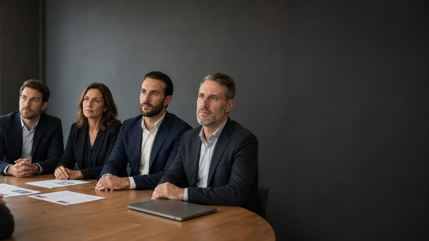 Los socios de Alpha Consulting en una sesión de trabajo con su equipo